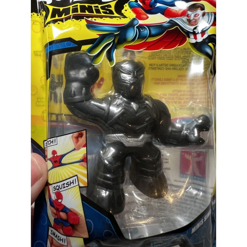 Heroes of Goo Jit Zu Minis Black Panther Marvel Stretchy Toy NEW NIP